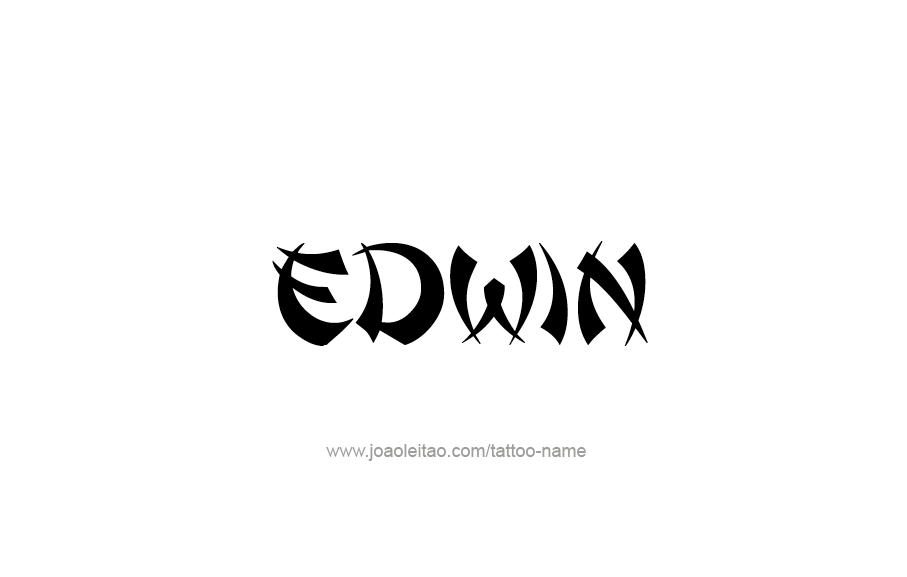 Tattoo Design  Name Edwin