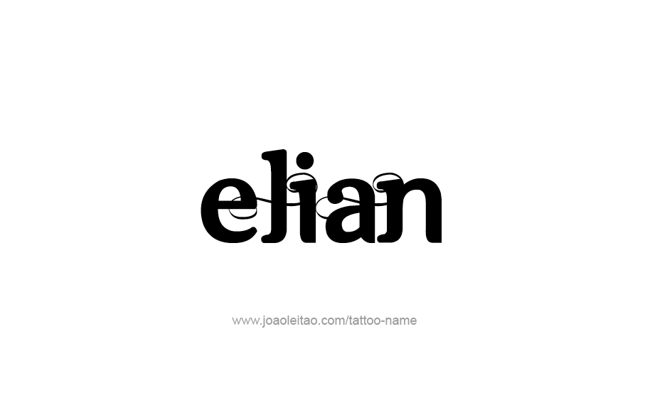 Tattoo Design  Name Elian   