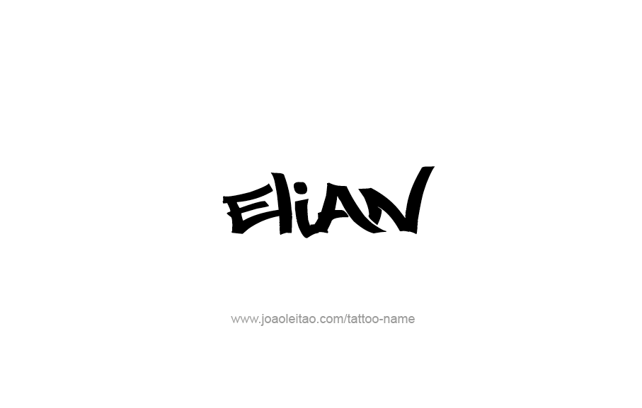 Tattoo Design  Name Elian   