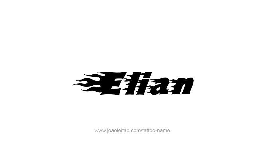 Tattoo Design  Name Elian   