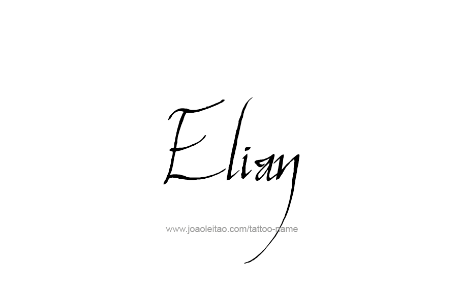 Tattoo Design  Name Elian   