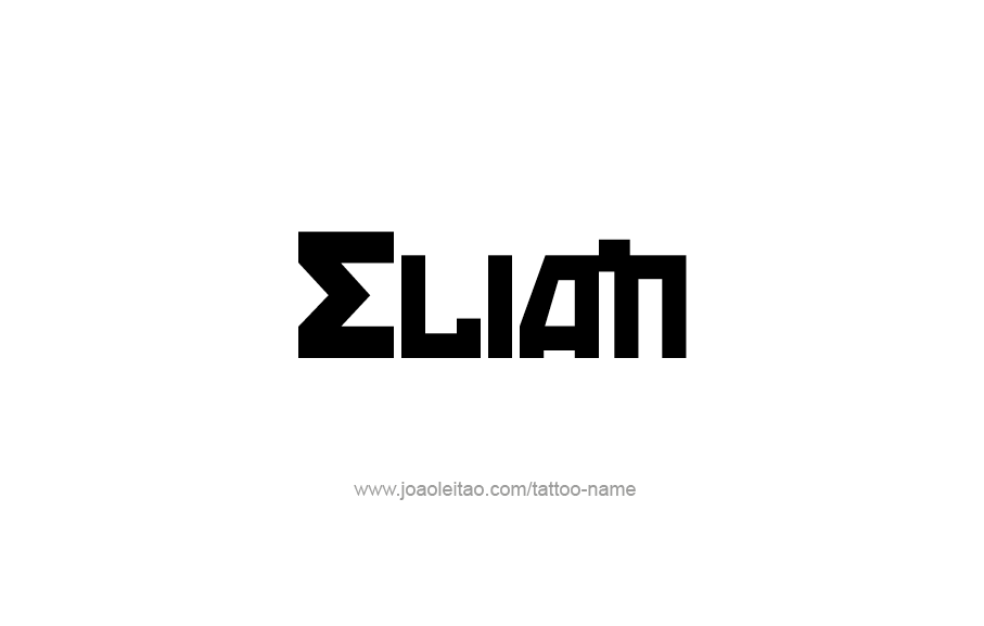 Tattoo Design  Name Elian   