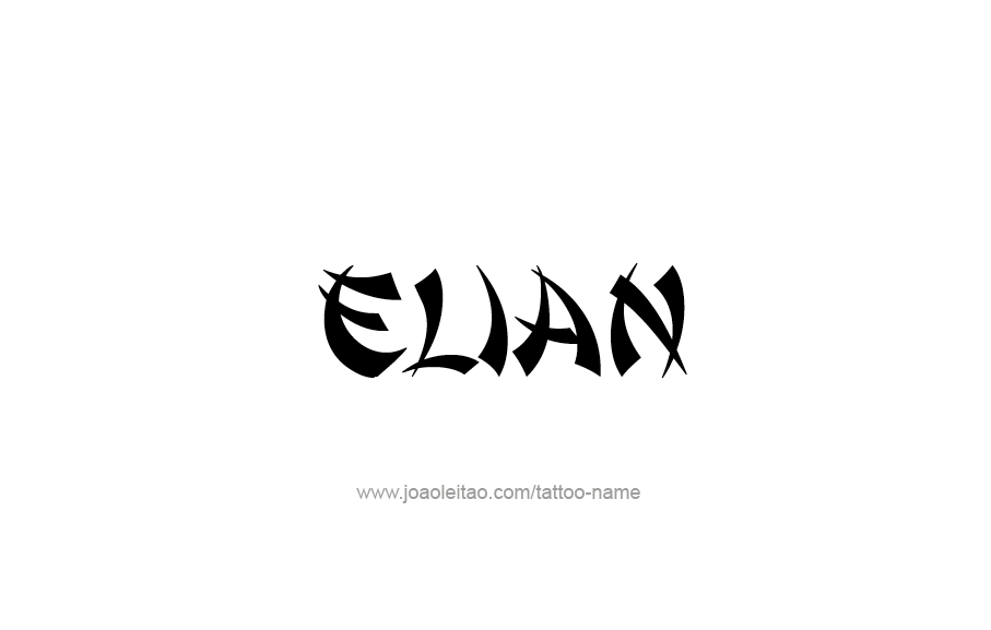 Tattoo Design  Name Elian