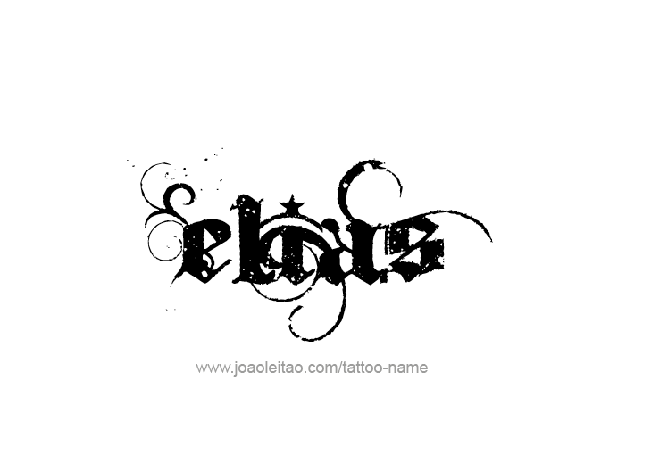 Tattoo Design  Name Elias   