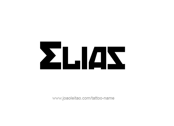 Tattoo Design  Name Elias   