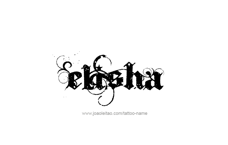 Tattoo Design  Name Elisha   