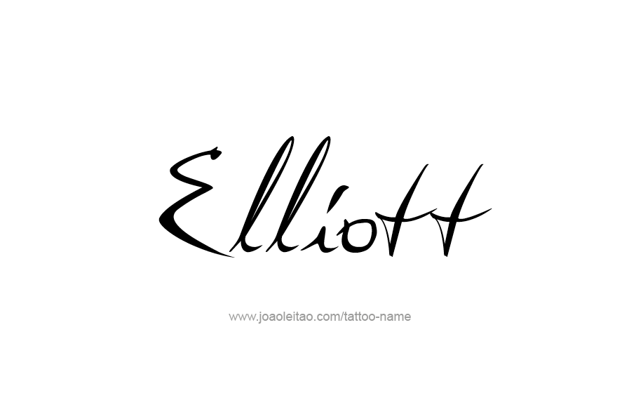 Tattoo Design  Name Elliott   