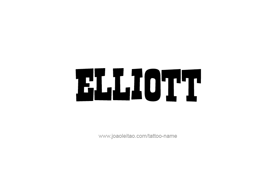 Tattoo Design  Name Elliott   