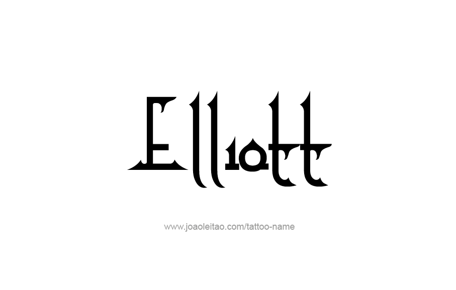 Tattoo Design  Name Elliott   