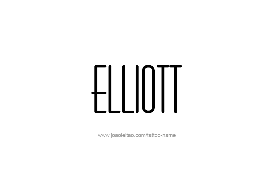 Tattoo Design  Name Elliott   