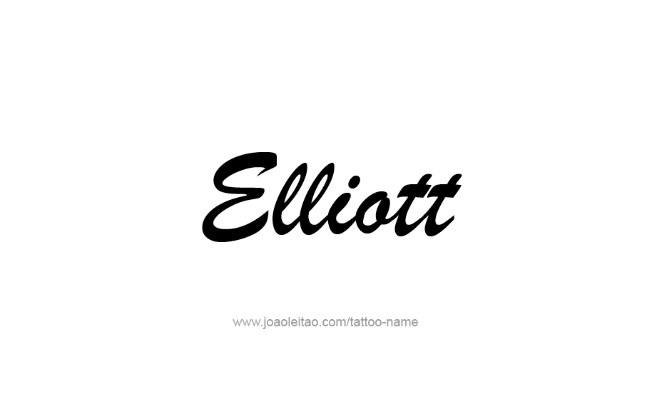 Tattoo Design  Name Elliott   