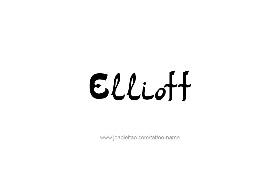 Tattoo Design  Name Elliott   