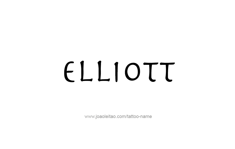 Tattoo Design  Name Elliott   