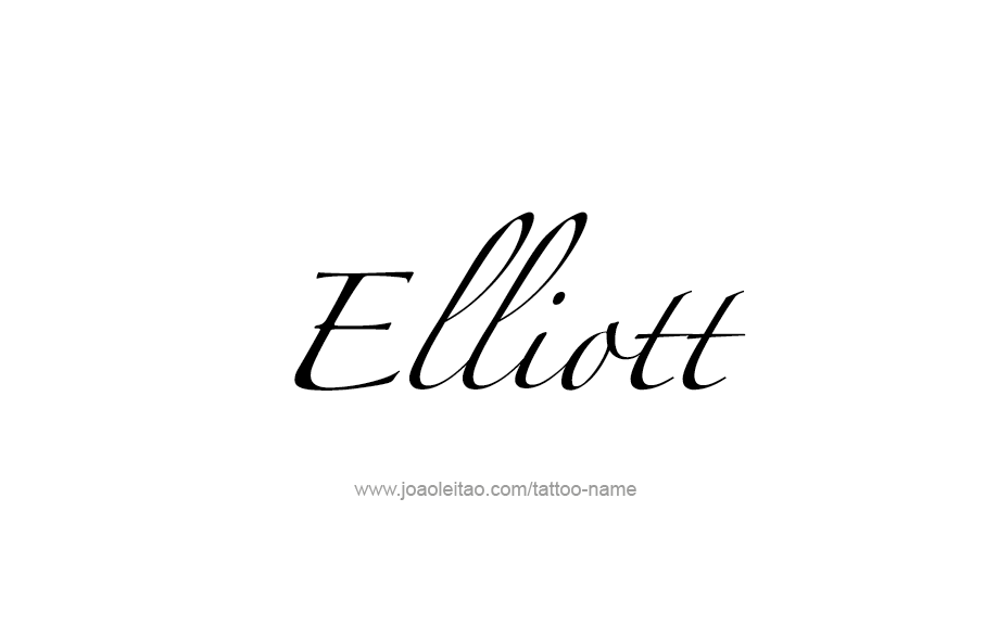 Tattoo Design  Name Elliott   