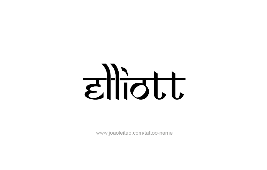 Tattoo Design  Name Elliott   