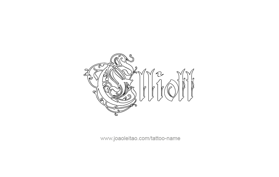 Tattoo Design  Name Elliott   