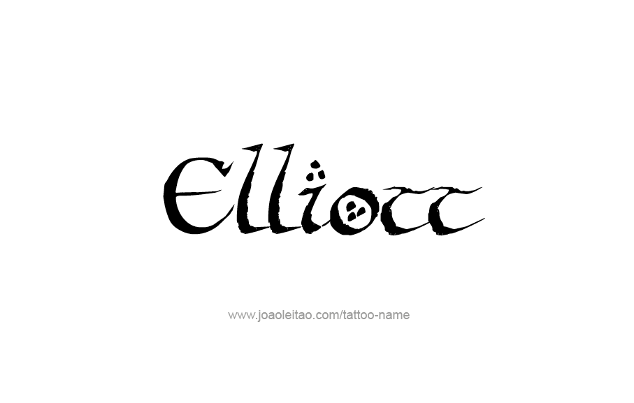 Tattoo Design  Name Elliott   