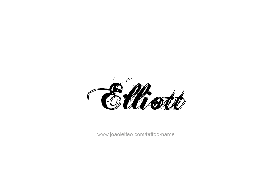 Tattoo Design  Name Elliott   