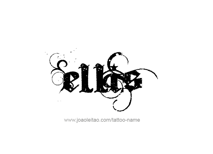 Tattoo Design  Name Ellis   