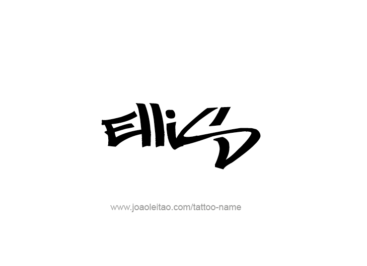 Tattoo Design  Name Ellis   