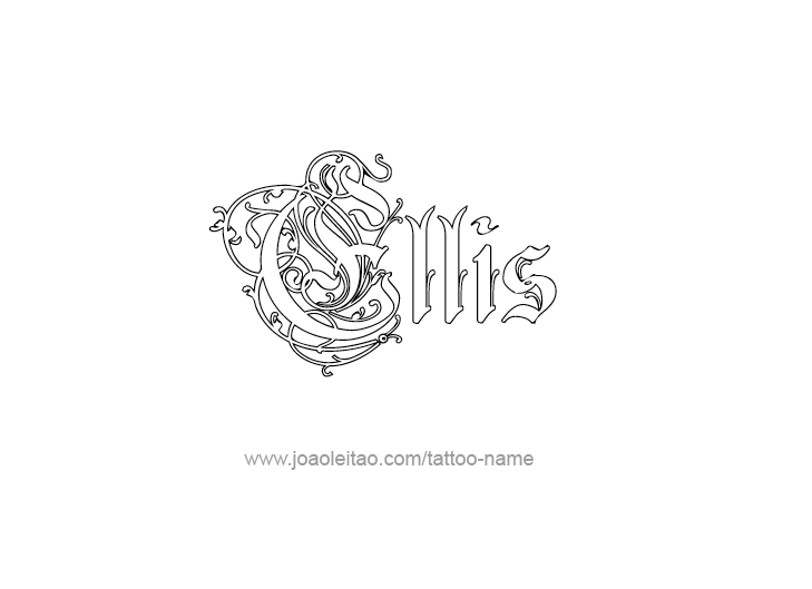 Tattoo Design  Name Ellis   