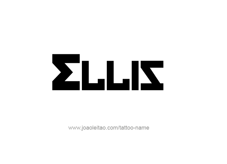 Tattoo Design  Name Ellis   