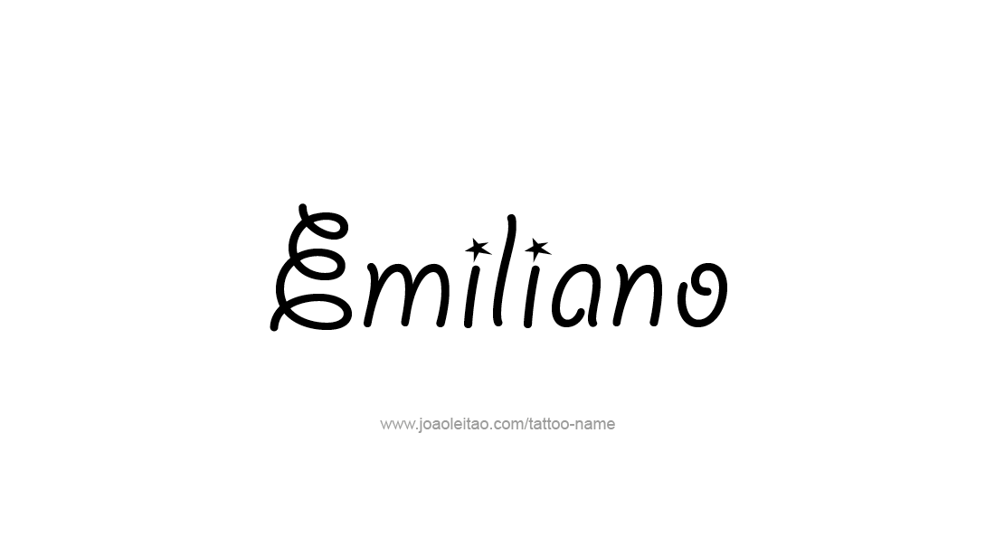 Tattoo Design  Name Emiliano   