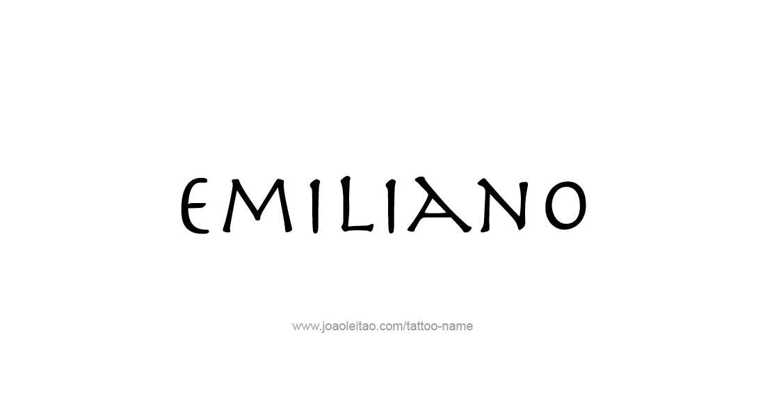 Tattoo Design  Name Emiliano   