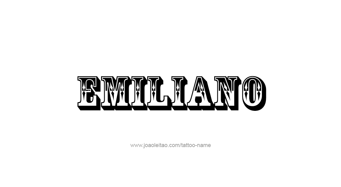 Tattoo Design  Name Emiliano   