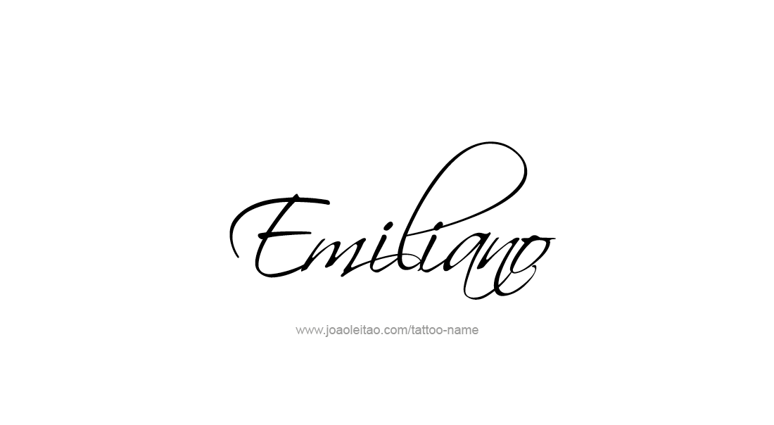 Tattoo Design  Name Emiliano   