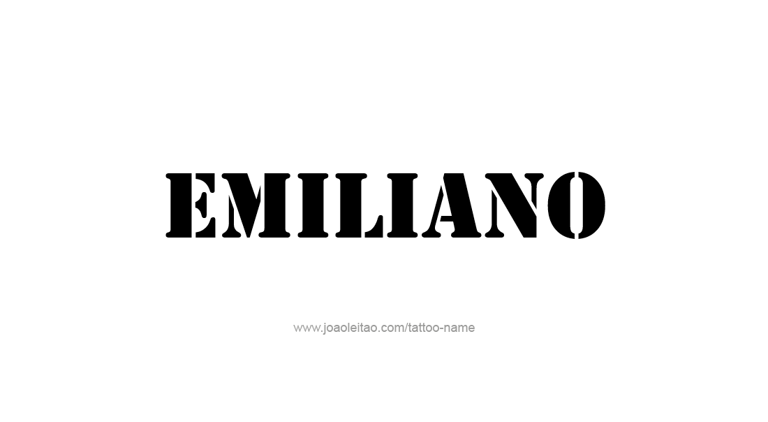 Tattoo Design  Name Emiliano   