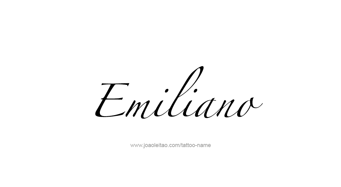 Tattoo Design  Name Emiliano   