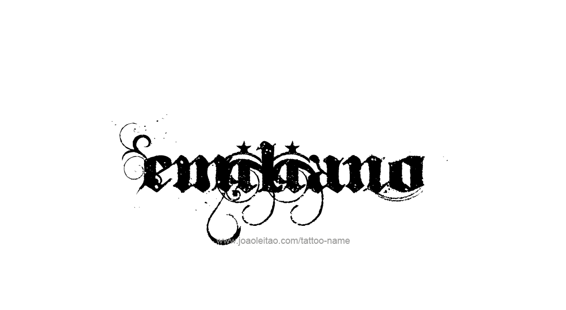 Tattoo Design  Name Emiliano   