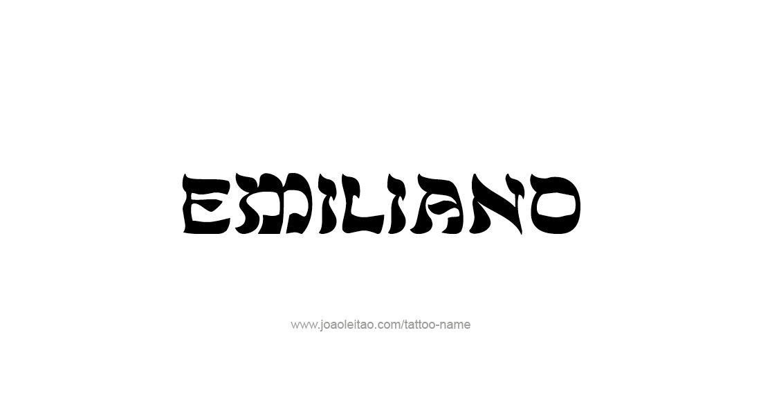 Tattoo Design  Name Emiliano   