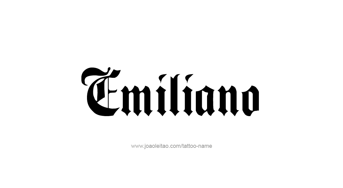 Tattoo Design  Name Emiliano   