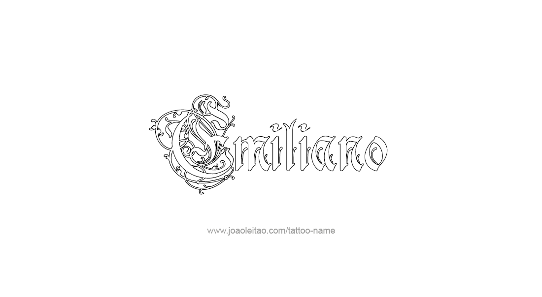 Tattoo Design  Name Emiliano   