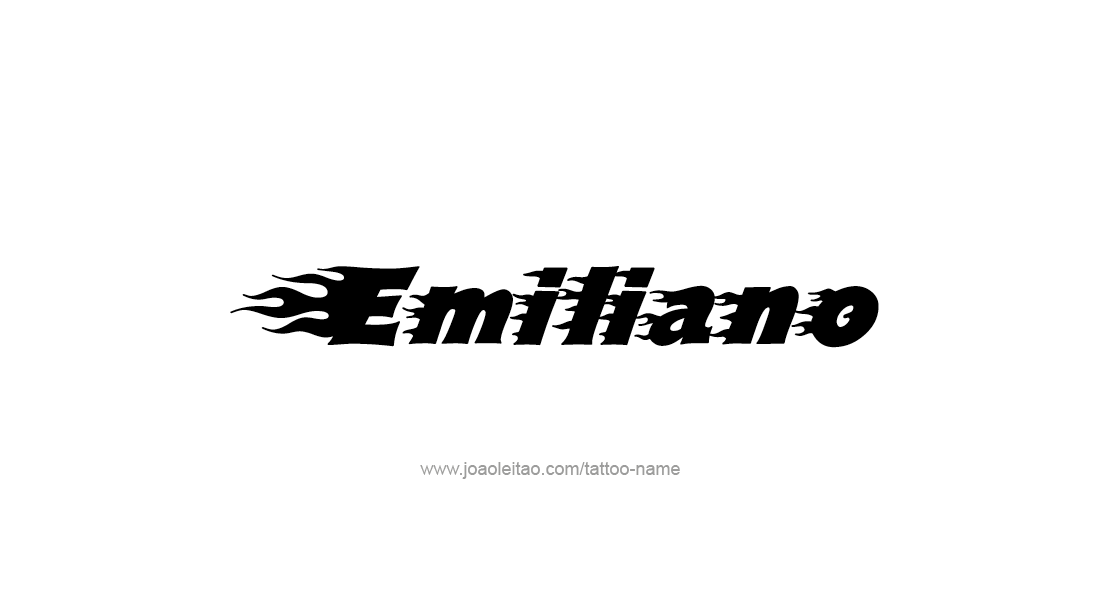 Tattoo Design  Name Emiliano   