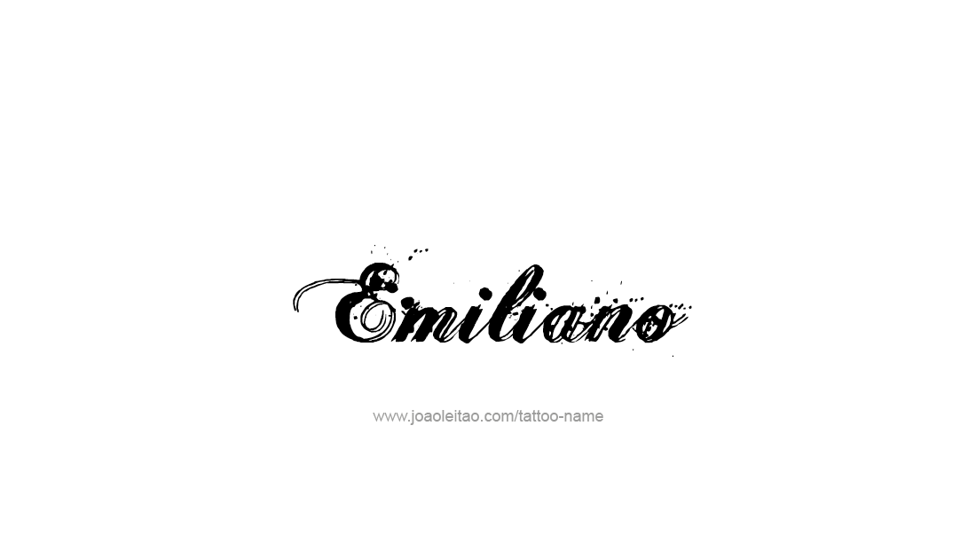 Tattoo Design  Name Emiliano   