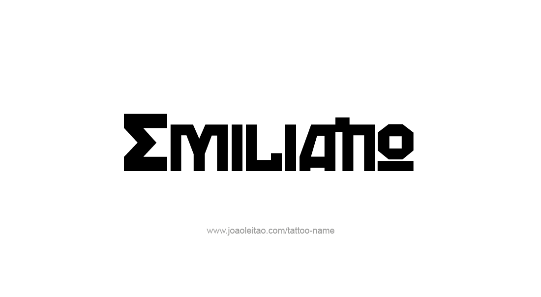 Tattoo Design  Name Emiliano   