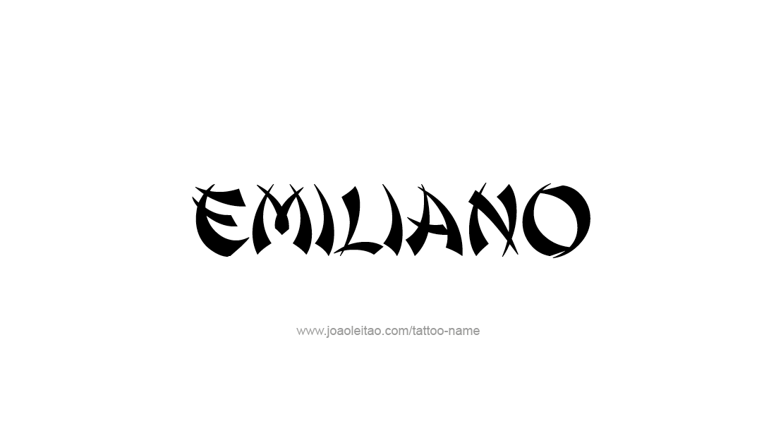 Tattoo Design  Name Emiliano