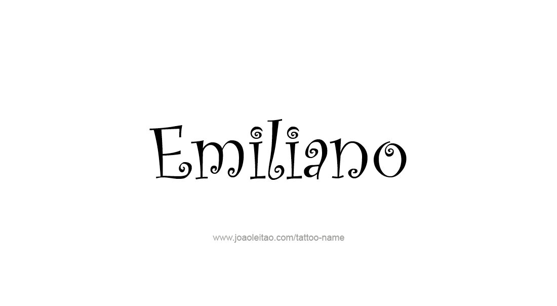 Tattoo Design  Name Emiliano   