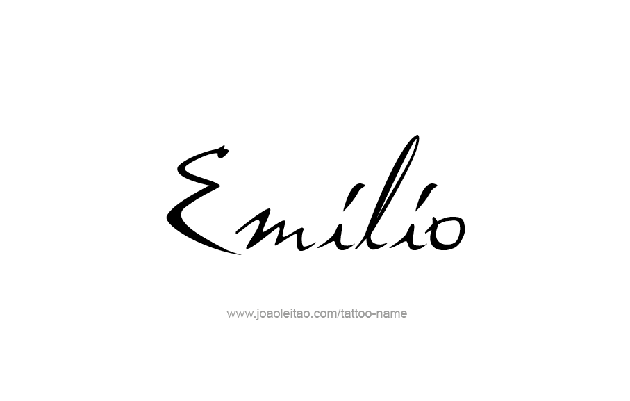 Tattoo Design  Name Emilio   