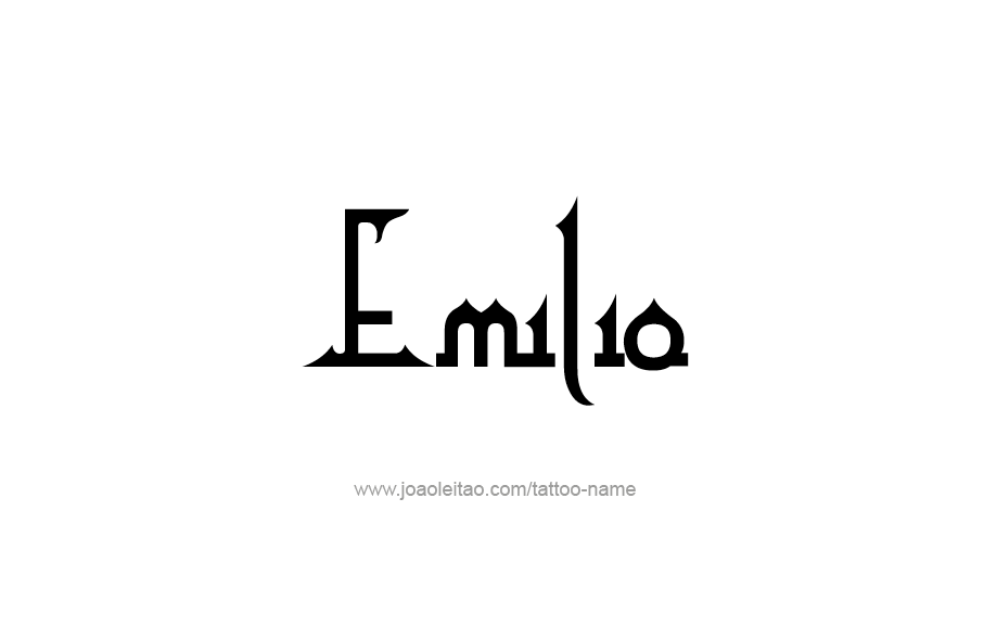 Tattoo Design  Name Emilio   