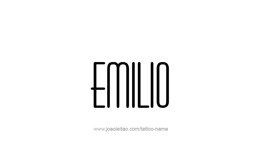 Tattoo Design  Name Emilio   