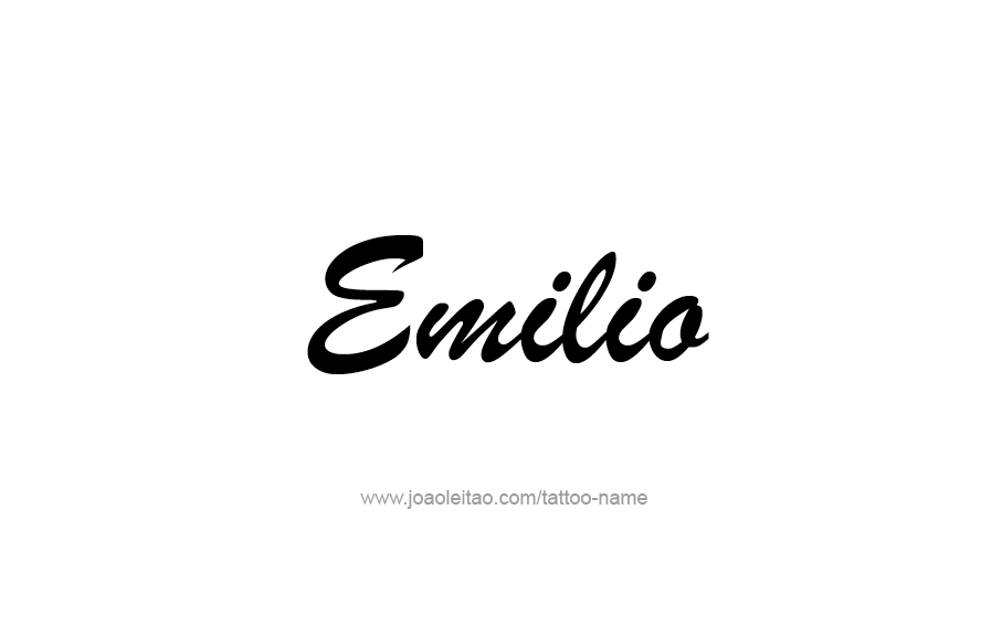 Tattoo Design  Name Emilio   