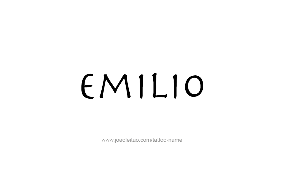 Tattoo Design  Name Emilio   