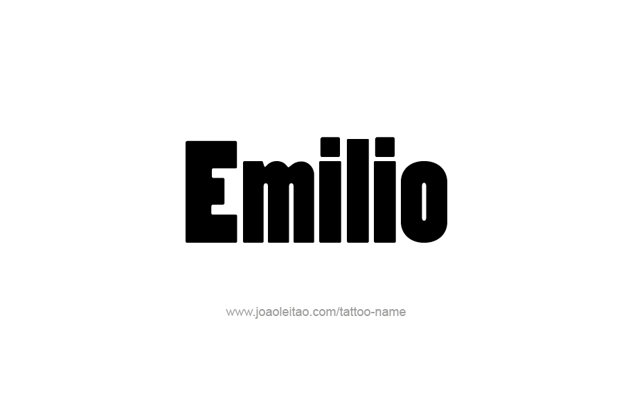 Tattoo Design  Name Emilio   