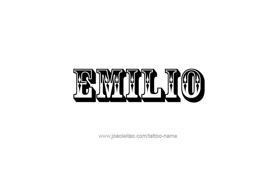 Tattoo Design  Name Emilio   