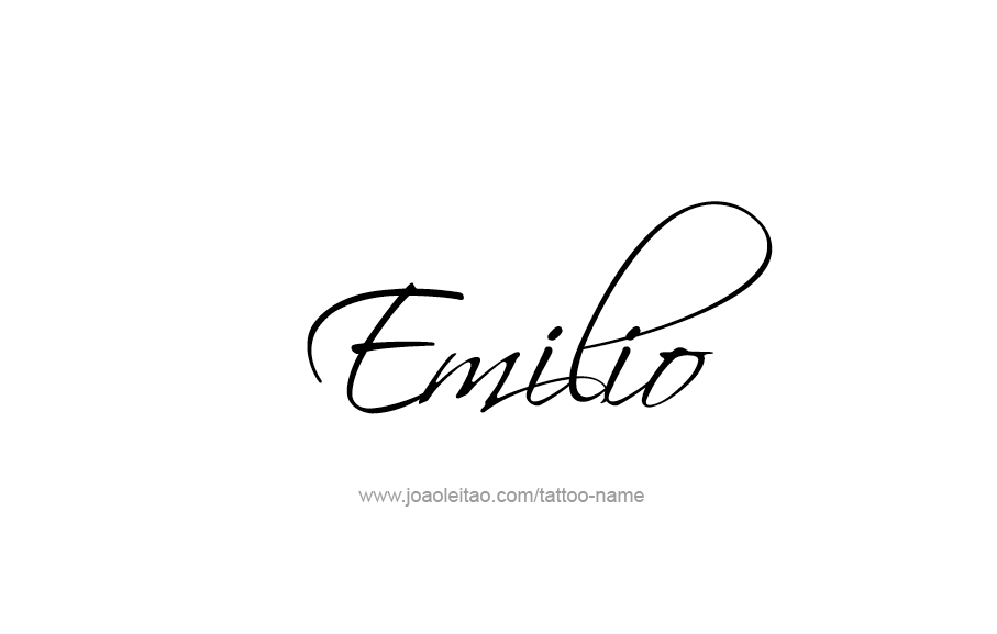 Tattoo Design  Name Emilio   