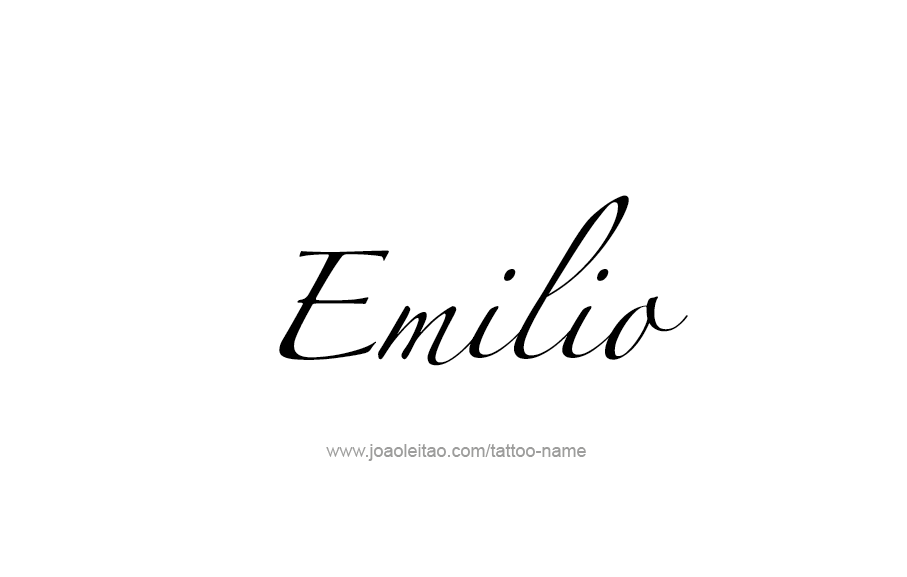 Tattoo Design  Name Emilio   